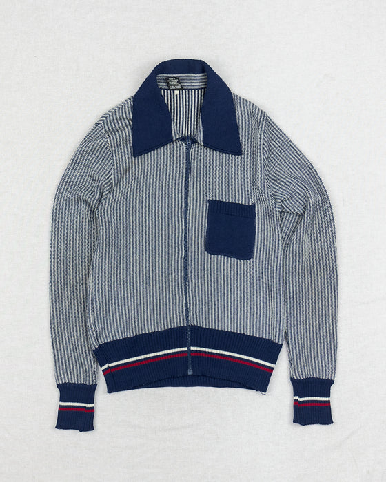 Striped Zip Cardigan (M)
