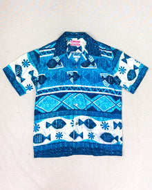  Waltah Clarke's Blue Fishes Hawaii Shirt (M)