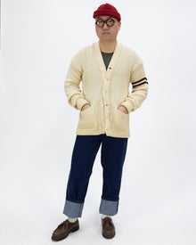  Letterman Knitted Cardigan Double Red (XL)