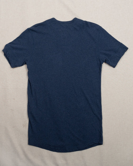 1927 Henley Shirt Short Sleeve Indigo Melange