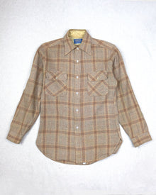  Pendleton Flannel Shirt Beige Plaid (S)