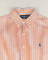 Polo Ralph Lauren Orange and Blue Striped Shirt (L)
