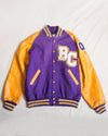 BC Purple and Yellow Varsity Jacket (XXL)
