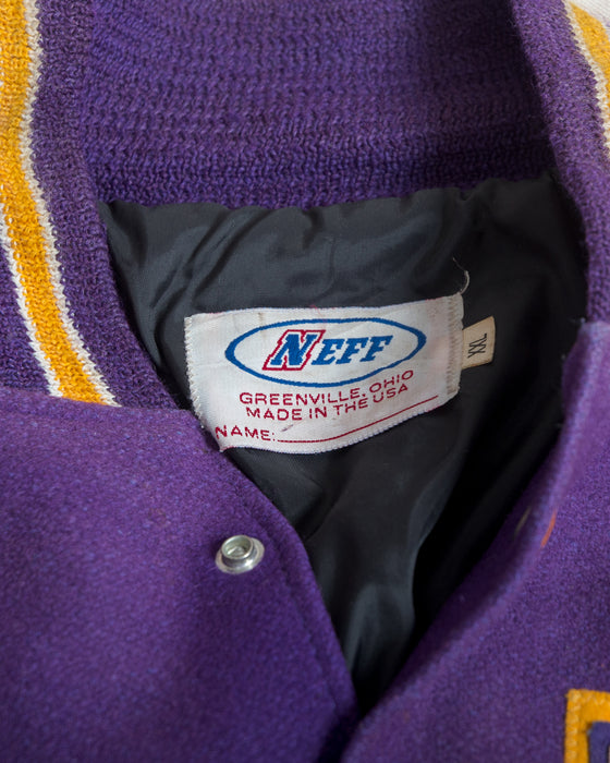 BC Purple and Yellow Varsity Jacket (XXL)