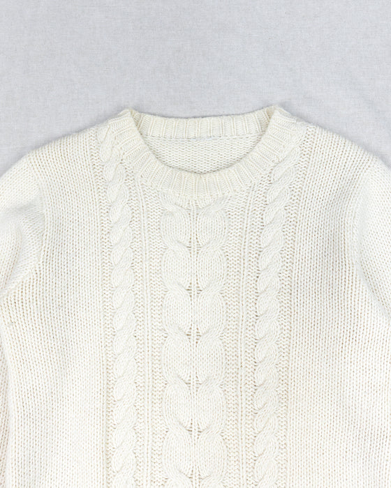 Wool Knitted Cable Sweater (M)