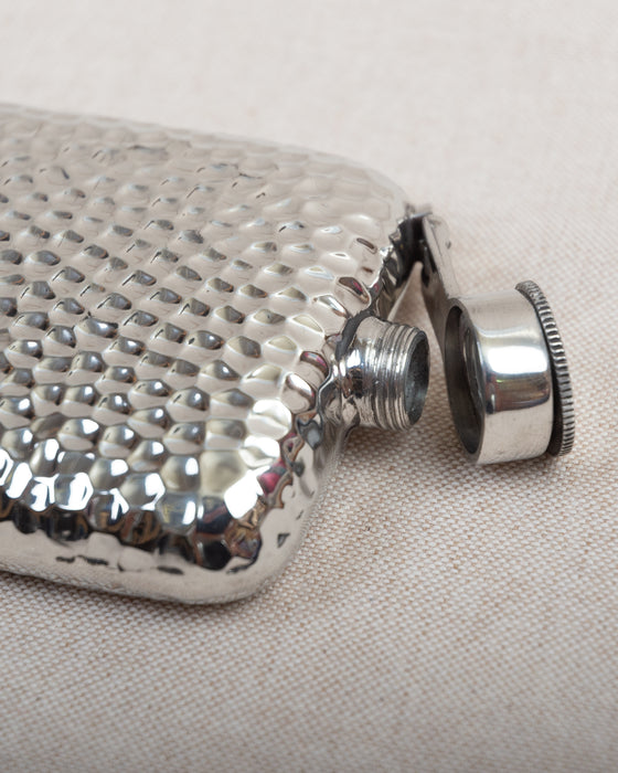 Pewter Flask Hammered