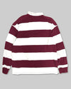 White and Burgundy Polo Ralph Lauren Rugby Shirt (XXL)