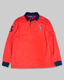  Orange Polo Ralph Lauren Rugby Shirt (L)