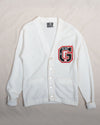 Letterman Cardigan G White (L)
