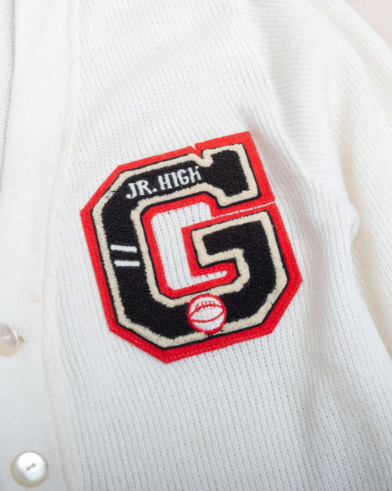 Letterman Cardigan G White (L)