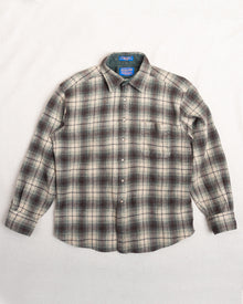  Pendleton Flannel Shirt Checkered Raisin Beige (L)