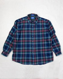  Pendleton Flannel Shirt Blue Red and Green (XXL)