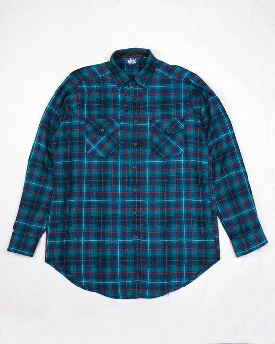 Woolrich Flannel Shirt Blue and Green (XL)