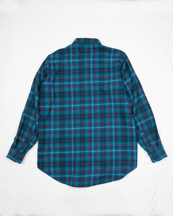 Woolrich Flannel Shirt Blue and Green (XL)